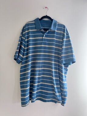 & Other Stories Blue and White Striped Polo